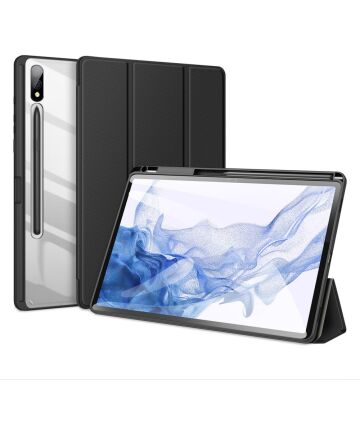 Dux Ducis Toby Samsung Tab S9+ / S9 FE+ Hoes Tri-Fold Book Case Zwart Hoesjes