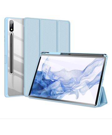 Dux Ducis Toby Samsung Tab S9+ / S9 FE+ Hoes Tri-Fold Book Case Blauw Hoesjes