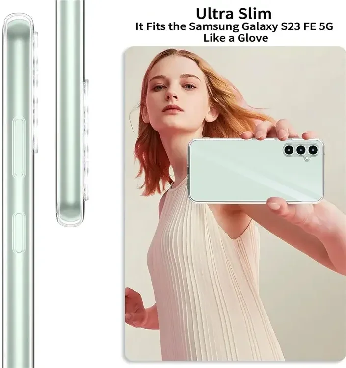 Samsung Galaxy S23 FE Hoesje Dun TPU Back Cover Transparant afbeelding 4