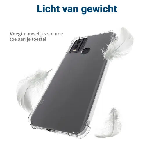 Nokia C22 Hoesje Schokbestendig en Dun TPU Back Cover Transparant afbeelding 6