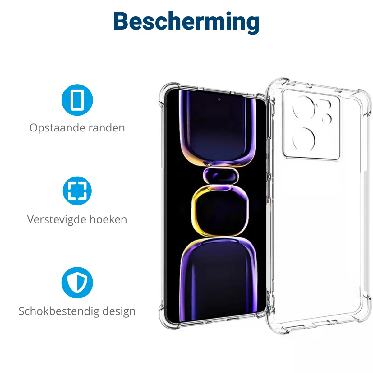 Xiaomi 13T / 13T Pro Hoesje Schokbestendig Dun TPU Transparant afbeelding 4