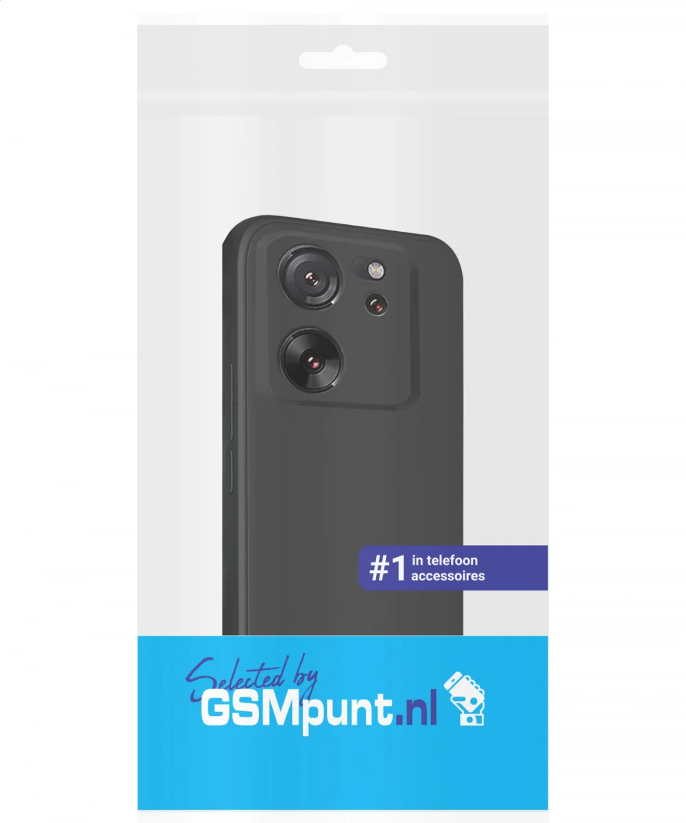 Xiaomi 13T / 13T Pro Hoesje Dun TPU Matte Back Cover Zwart afbeelding 3