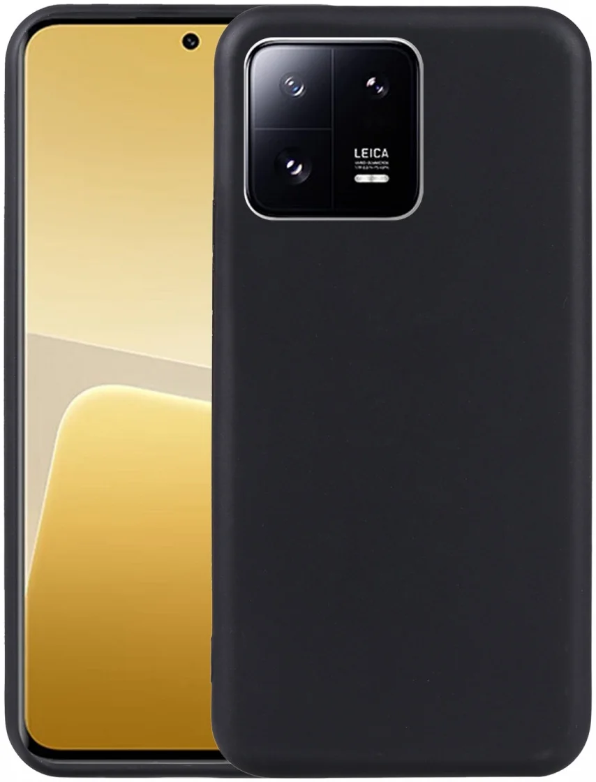 Xiaomi 13T / 13T Pro Hoesje Dun TPU Matte Back Cover Zwart afbeelding 1