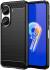 Asus Zenfone 10 Hoesje Geborsteld TPU Flexibele Back Cover Zwart