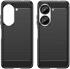 Asus Zenfone 10 Hoesje Geborsteld TPU Flexibele Back Cover Zwart afbeelding 2