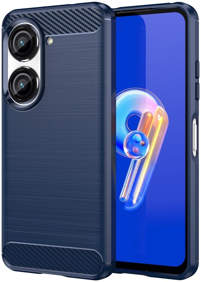 Asus Zenfone 10 Hoesje Geborsteld TPU Flexibele Back Cover Blauw afbeelding 1