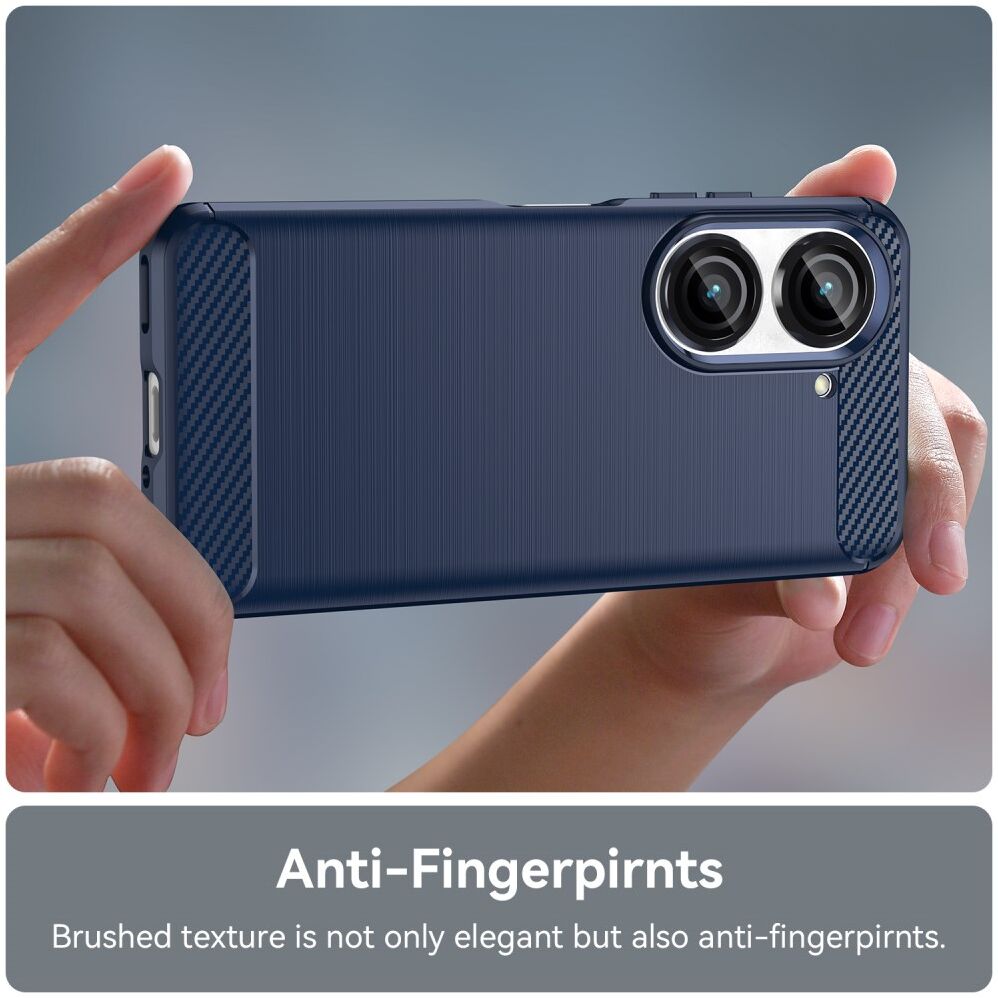 Asus Zenfone 10 Hoesje Geborsteld TPU Flexibele Back Cover Blauw afbeelding 6