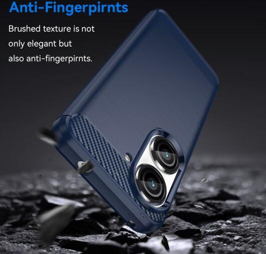 Asus Zenfone 10 Hoesje Geborsteld TPU Flexibele Back Cover Blauw afbeelding 4