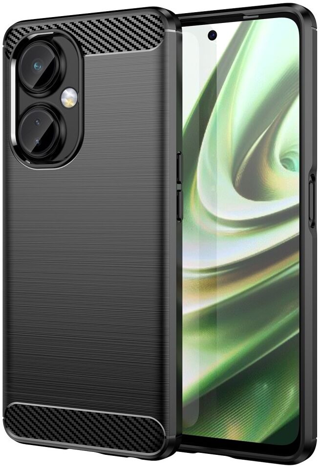 OnePlus Nord CE 3 Lite Hoesje Geborsteld TPU Back Cover Flexibel Zwart afbeelding 1