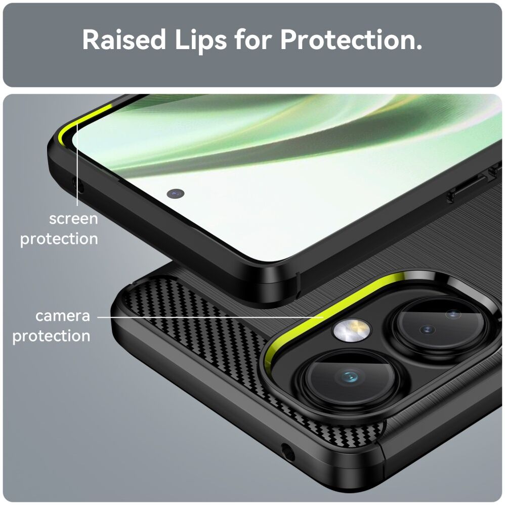OnePlus Nord CE 3 Lite Hoesje Geborsteld TPU Back Cover Flexibel Zwart afbeelding 6