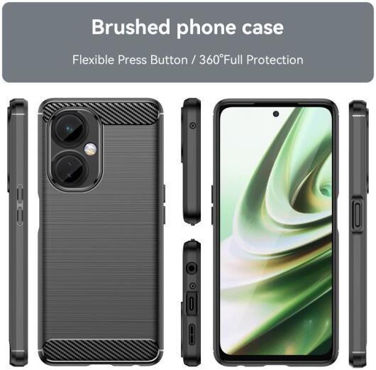 OnePlus Nord CE 3 Lite Hoesje Geborsteld TPU Back Cover Flexibel Zwart afbeelding 9