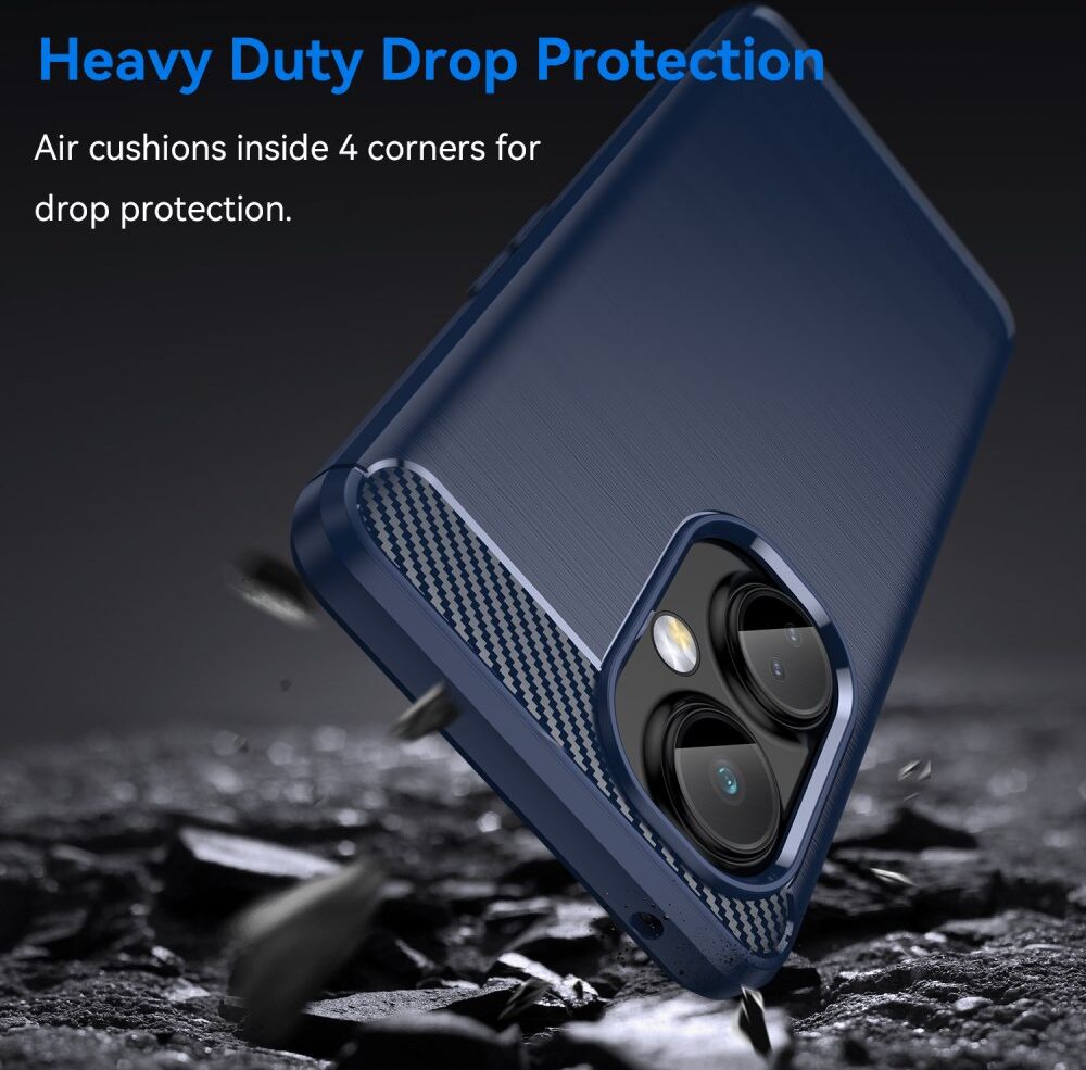 OnePlus Nord CE 3 Lite Hoesje Geborsteld TPU Back Cover Flexibel Blauw afbeelding 2