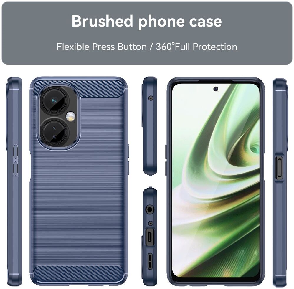 OnePlus Nord CE 3 Lite Hoesje Geborsteld TPU Back Cover Flexibel Blauw afbeelding 9