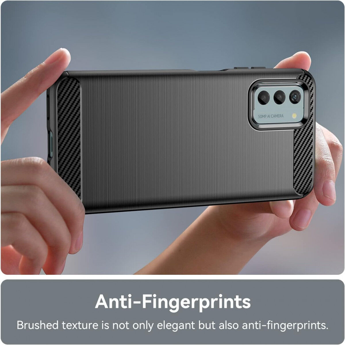 Nokia G42 Hoesje Geborsteld TPU Flexibele Back Cover Zwart afbeelding 6