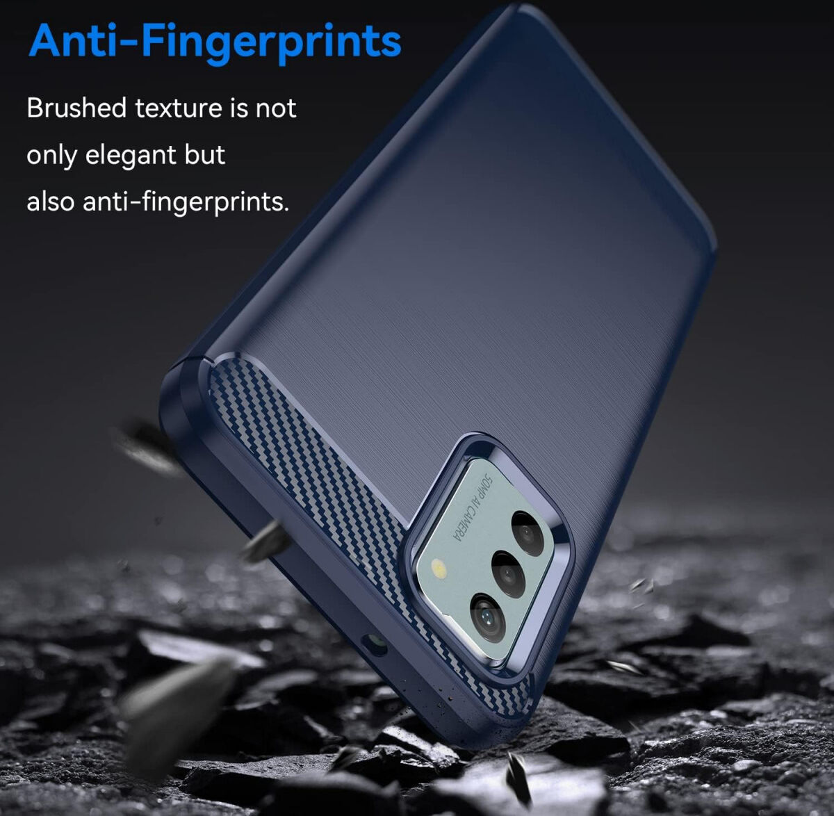 Nokia G42 Hoesje Geborsteld TPU Flexibele Back Cover Blauw afbeelding 4