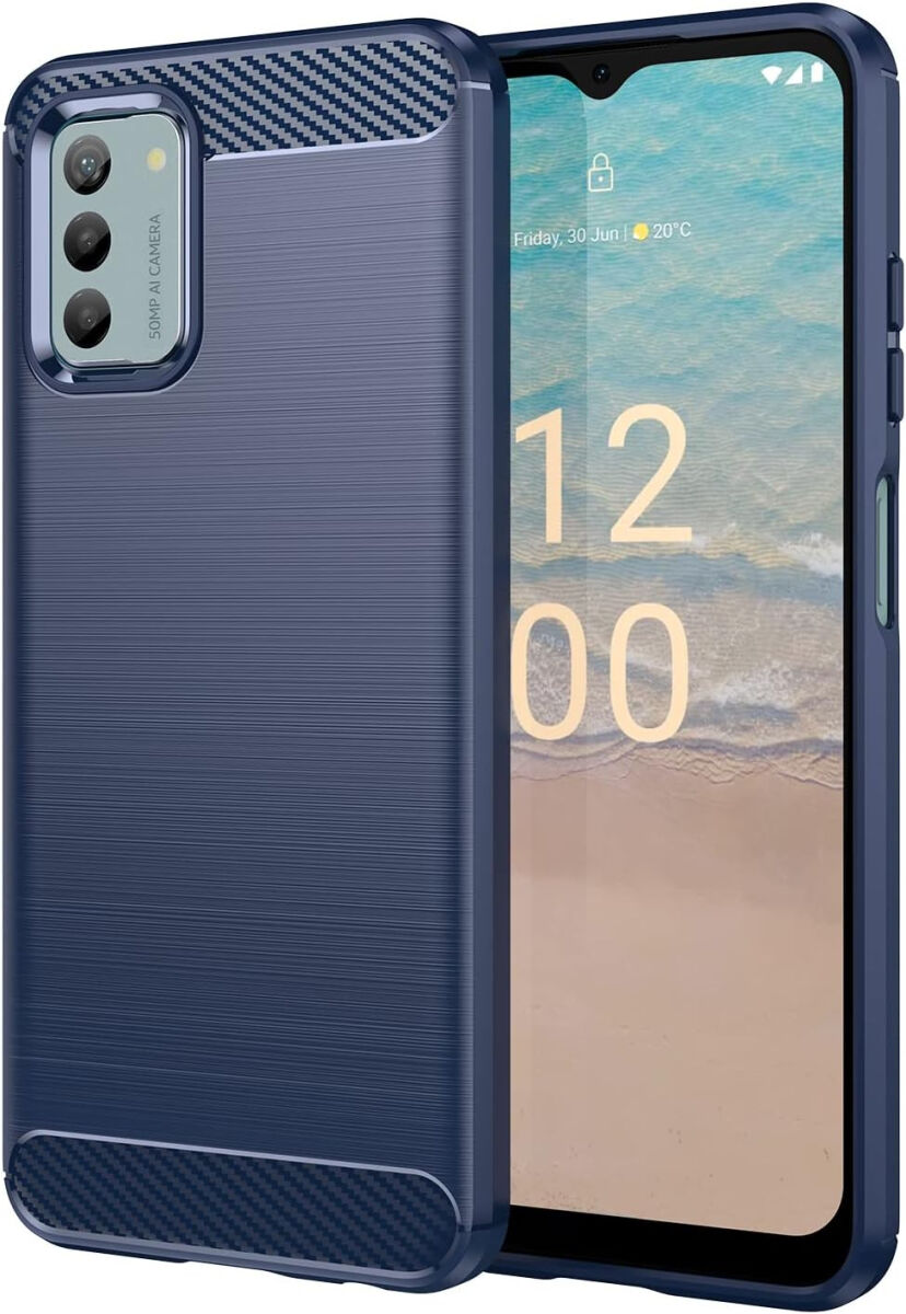 Nokia G42 Hoesje Geborsteld TPU Flexibele Back Cover Blauw afbeelding 1