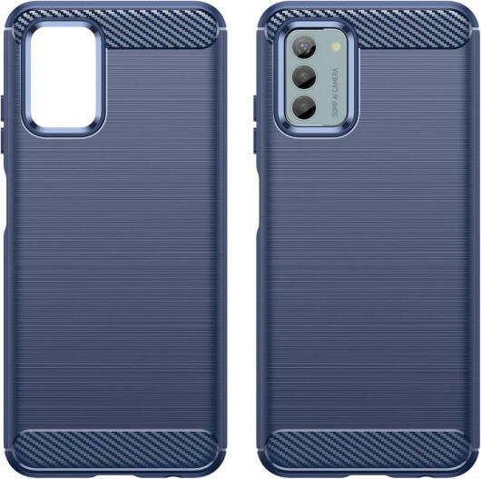 Nokia G42 Hoesje Geborsteld TPU Flexibele Back Cover Blauw afbeelding 2