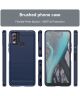 Nokia C22 Hoesje Geborsteld TPU Flexibele Back Cover Blauw