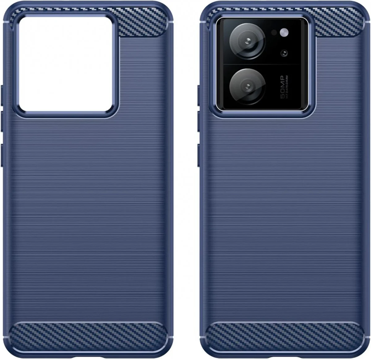 Xiaomi 13T / 13T Pro Hoesje Geborsteld TPU Flexibele Back Cover Blauw afbeelding 2