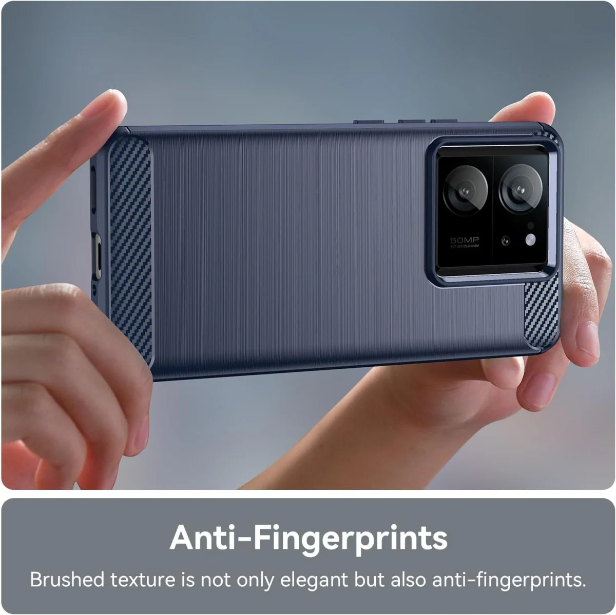 Xiaomi 13T / 13T Pro Hoesje Geborsteld TPU Flexibele Back Cover Blauw afbeelding 6