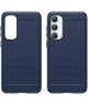 Samsung Galaxy S23 FE Hoesje Geborsteld TPU Flexibele Back Cover Blauw