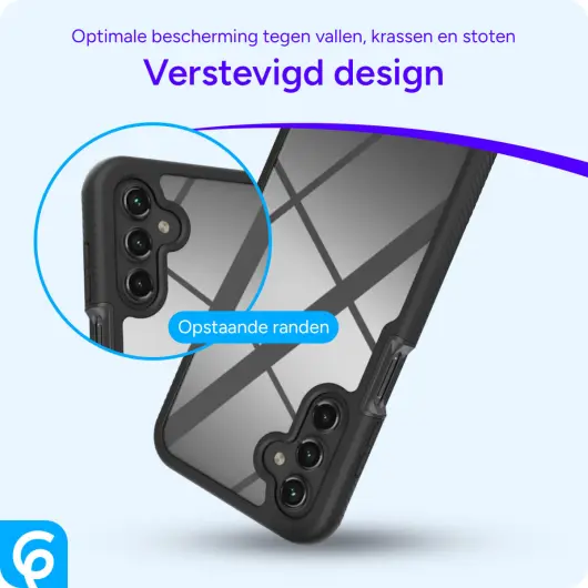 Samsung Galaxy A25 Hoesje Full Protect 360° Cover Hybride Zwart afbeelding 2