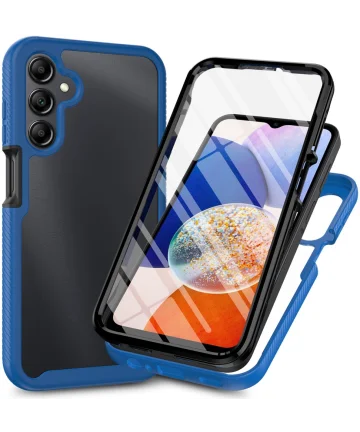 Samsung Galaxy A25 Hoesje Full Protect 360° Cover Hybride Blauw Hoesjes
