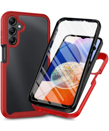 Samsung Galaxy A25 Hoesje Full Protect 360° Cover Hybride Rood Hoesjes