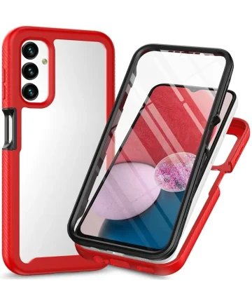 Samsung Galaxy A25 Hoesje Full Protect 360° Cover Hybride Rood Hoesjes