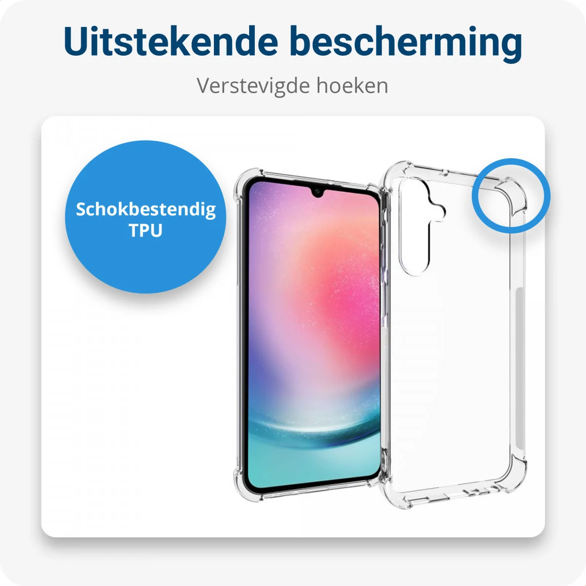 Samsung Galaxy A25 Hoesje met Koord Schokbestendig TPU Transparant afbeelding 2