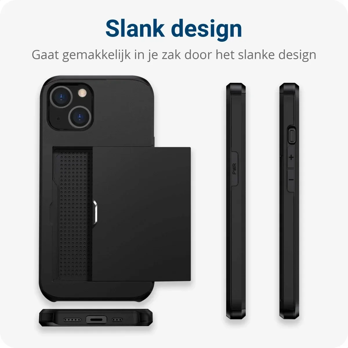 Samsung Galaxy S23 FE Hoesje met Kaarthouder Back Cover Zwart afbeelding 11