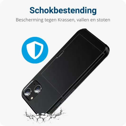 Samsung Galaxy S23 FE Hoesje met Kaarthouder Back Cover Zwart afbeelding 7