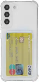 Samsung Galaxy S23 FE Hoesje Dun TPU met Pasjeshouder Transparant afbeelding