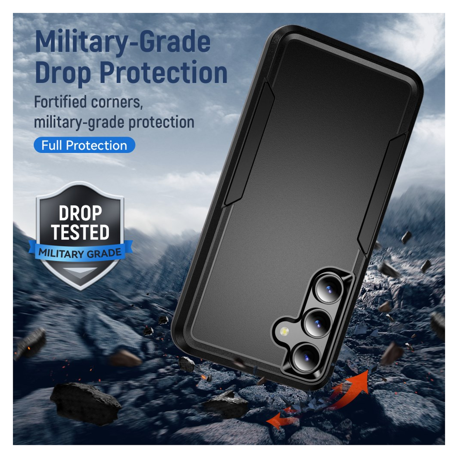 Samsung Galaxy S23 FE Hoesje Schokbestendige Hardcase Zwart afbeelding 2