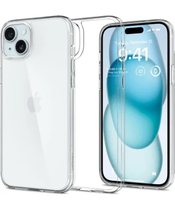 Spigen Air Skin Apple iPhone 15 Hoesje Back Cover Transparant Hoesjes