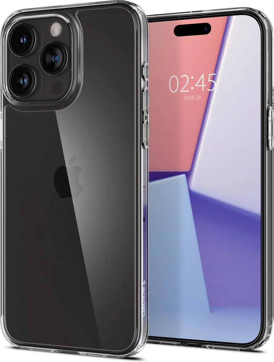 Spigen Air Skin Apple iPhone 15 Pro Hoesje Back Cover Transparant afbeelding 1