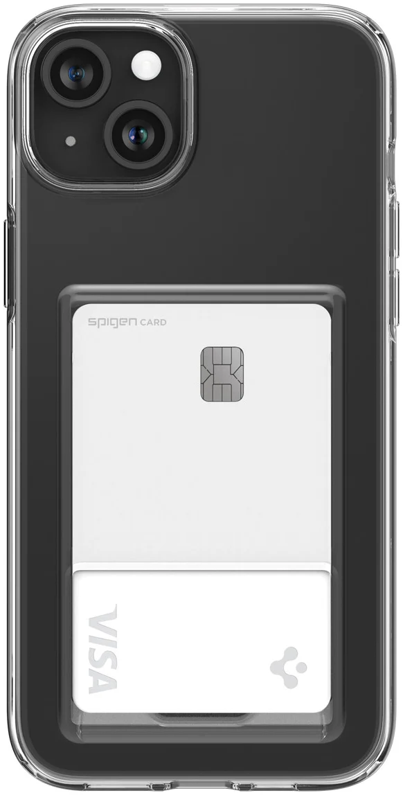 Spigen Crystal Slot Apple iPhone 15 Back Cover Transparant afbeelding 2