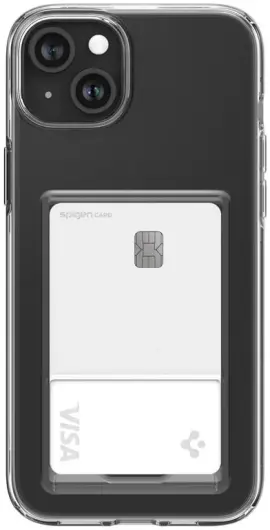 Spigen Crystal Slot Apple iPhone 15 Plus Back Cover Transparant afbeelding 2