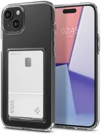 Spigen Crystal Slot Apple iPhone 15 Plus Back Cover Transparant