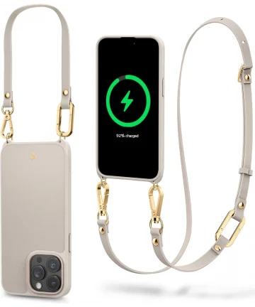 Spigen Cyrill Classic Charm MagSafe iPhone 15 Pro Max Hoesje Cream Hoesjes