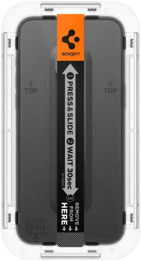 Spigen EZ Fit GLAS.tR Apple iPhone 15 Screen Protector Zwart (2-Pack) afbeelding 12