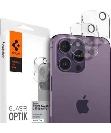 Spigen Optik iPhone 14 Pro (Max) Camera Lens Protector Glas (2-Pack) Screen Protectors