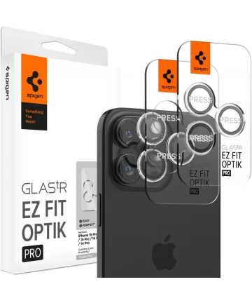 Spigen Optik iPhone 14 /15 Pro (Max) Camera Protector Clear (2-Pack) Screen Protectors