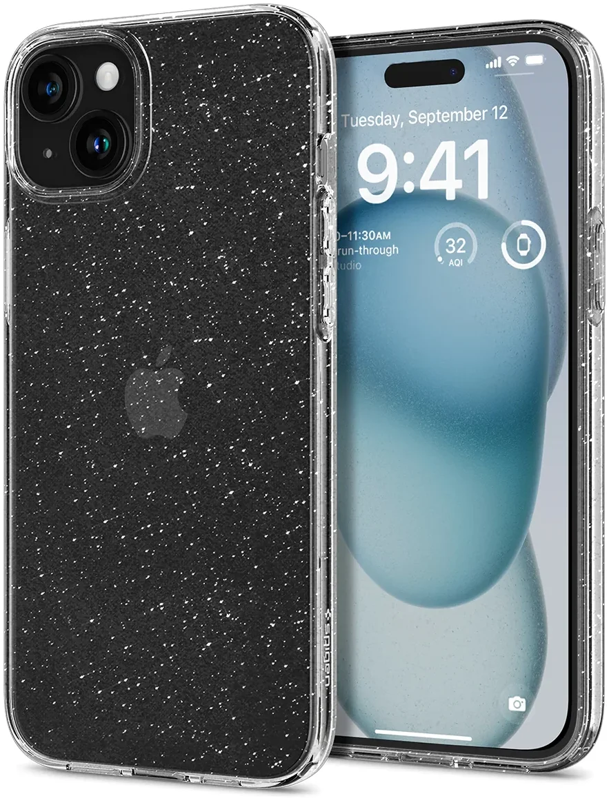 Spigen Liquid Crystal Apple iPhone 15 Hoesje Glitter Quartz