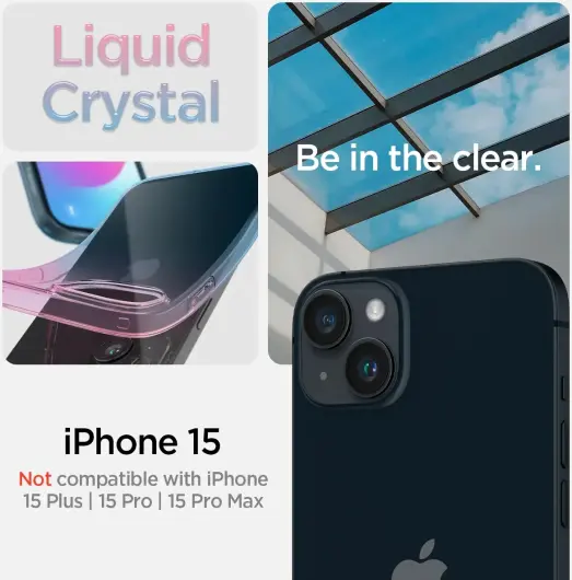 Spigen Liquid Crystal Apple iPhone 15 Hoesje Back Cover Transparant afbeelding 11