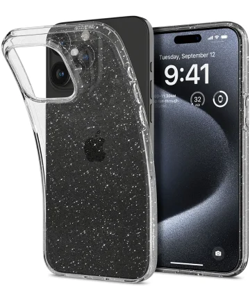 Spigen Liquid Crystal Apple iPhone 15 Pro Hoesje Glitter Quartz Hoesjes