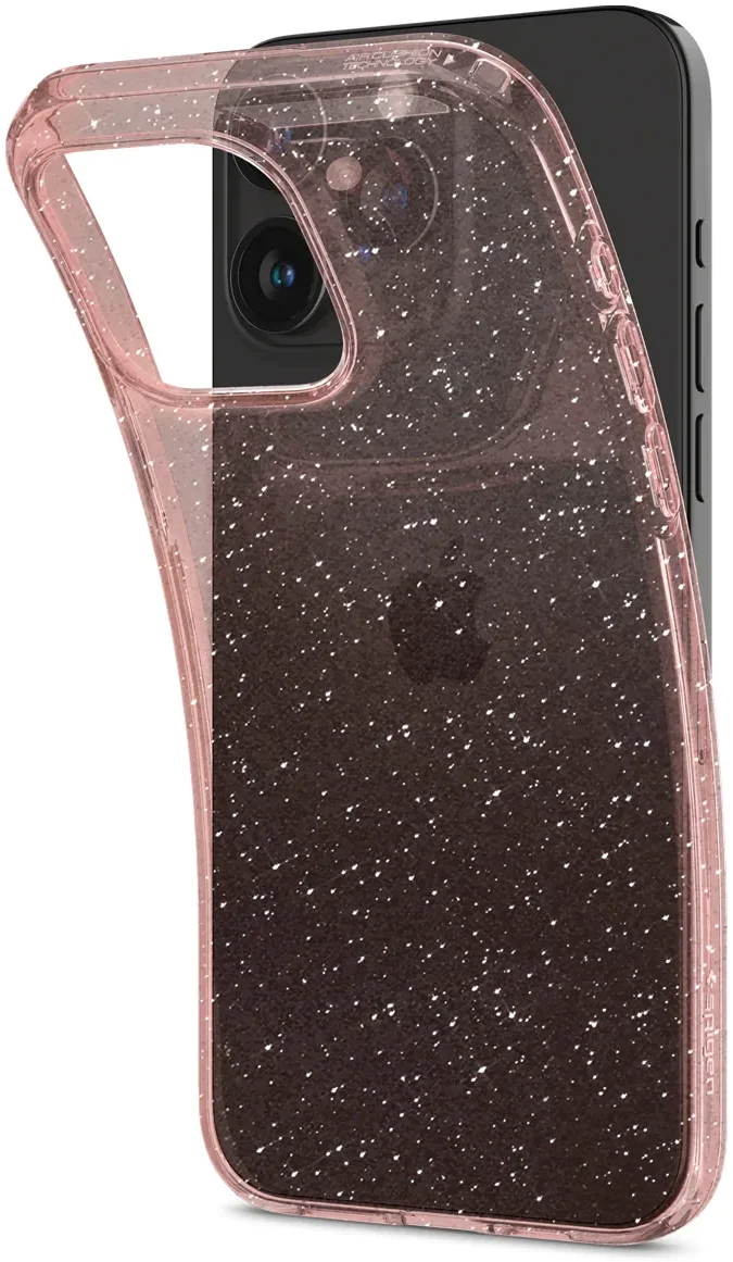 Spigen Liquid Crystal Apple iPhone 15 Pro Hoesje Glitter Roze Quartz afbeelding 3