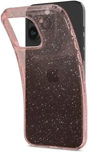Spigen Liquid Crystal Apple iPhone 15 Pro Hoesje Glitter Roze Quartz afbeelding 3
