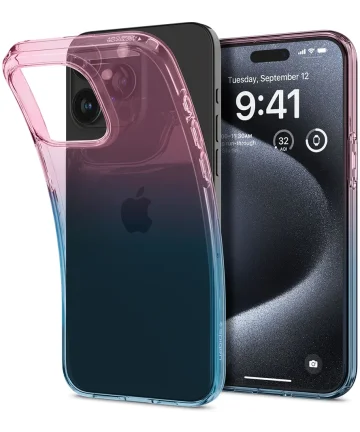 Spigen Liquid Crystal iPhone 15 Pro Hoesje Back Cover Transparant Hoesjes