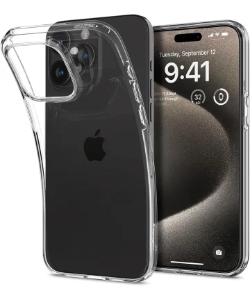 Spigen Liquid Crystal iPhone 15 Pro Max Hoesje Transparant Hoesjes